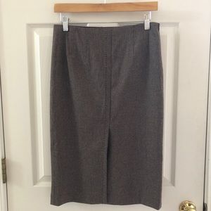 Zara houndstooth skirt wool blend chocolate brown